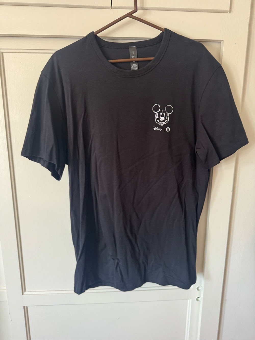 Disney Lululemon Black Mickey Graphic Crewneck T-Shirt - Men's